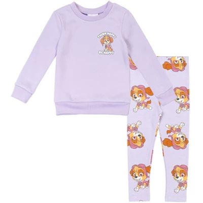 PAW Patrol Skye Girls Pullover Fleece Sweatshirt And Leggings Outfit Set Little Kid To Big Kid - Image 7