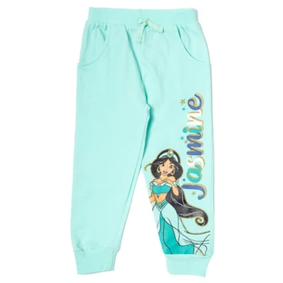 Disney Princess Cinderella Belle Jasmine Moana Rapunzel Ariel Girls Fleece 3 Pack Pants Toddler To Big Kid - Image 3