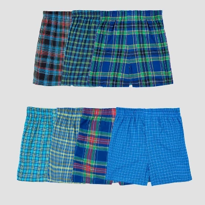 Fruit Of The Loom Boys' 7pk Plaid Boxers - Colors May Vary - Image 2