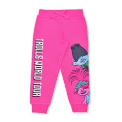 Universal Girl's Trolls 2 Pack Graphic Printed Jogger Pants Bundle Set
