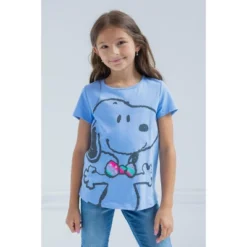 PEANUTS Woodstock Snoopy Girls 2 Pack T-Shirts Little Kid To Big Kid