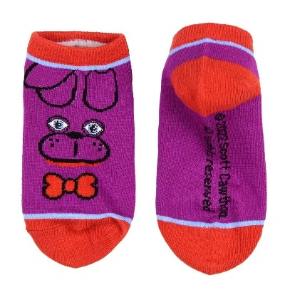 Five Nights At Freddy's Kids Character Designs No-Shoe Ankle Socks 4 Pairs, 10-4 Multicoloured - Image 4