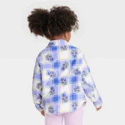 Toddler Girls' Disney Frozen Elsa Shacket - Blue