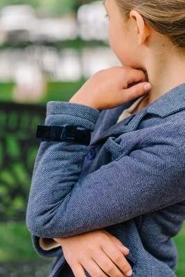 Hope & Henry Girls' Dressy Knit Jacquard Riding Blazer, Kids - Image 5