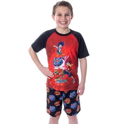 Beyblade Burst Surge Boys' Hikaru And Hyuga Shirt And Shorts Pajama Set Hyuga And Hikaru - Image 5
