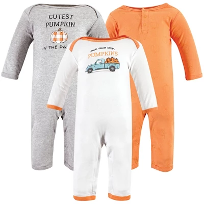 Hudson Baby Unisex Baby Cotton Coveralls, Pumpkin Truck - Image 6