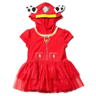 Paw Patrol Marshall Girls Cosplay T-Shirt Dress And Leggings Outfit Set Little Kid - Image 3