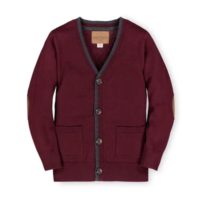 Hope & Henry Boys' Tipped Cardigan With Elbow Patches, Kids - Image 5
