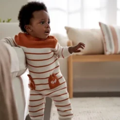 Gerber Baby And Toddler Boys' Sweater Knit Footless Romper