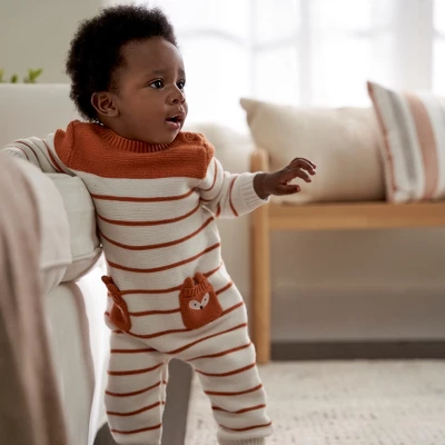 Gerber Baby And Toddler Boys' Sweater Knit Footless Romper