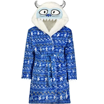Sleep On It Boys Yeti Monster Plush Fleece Robe With 3D Character Hood - Image 4