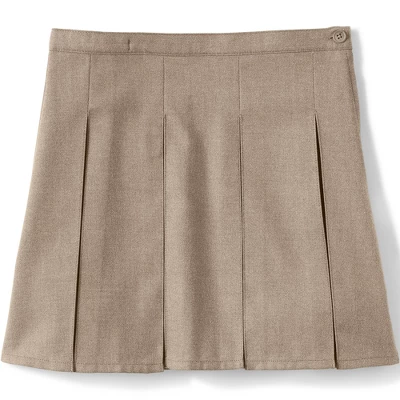 Lands' End Lands' End School Uniform Girls Solid Box Pleat Skirt Top Of Knee - Image 4