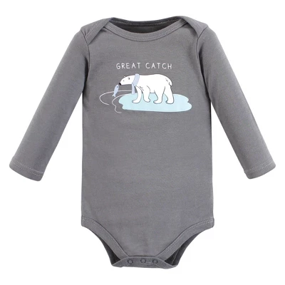 Hudson Baby Unisex Baby Cotton Long-Sleeve Bodysuits, Arctic Animals - Image 5