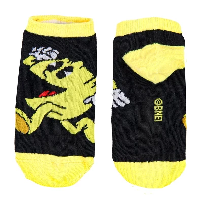 Pac-Man Multi-Character Design Kids Ankle No-Show Socks 4 Pairs Multicoloured - Image 2