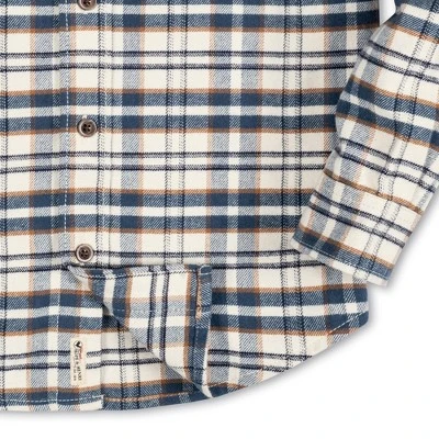 Hope & Henry Boys' Long Sleeve Plaid Flannel Button Down Shirt With Elbow Patches, Kids - Image 2