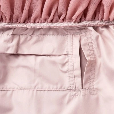 Girls' Adaptive Long Sleeve Star Velour To Tulle Dress - Cat & Jack™ Dusty Pink - Image 3