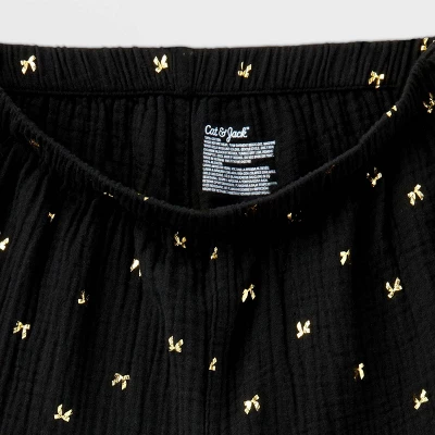 Girls' 2pc Adaptive Long Sleeve Dressy Top And Bottom Set - Cat & Jack™ Black - Image 3