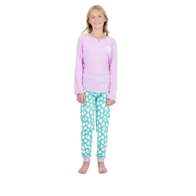 Sleep On It Girls 2-Piece Fleece Pajama Set - Follow Your Heart