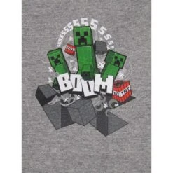 Minecraft Creepers Youth Athletic Gray Jogger Sweatpants
