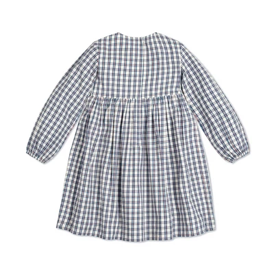 Hope & Henry Girls' Long Sleeve Calvary Twill Smocked Front Dress, Kids - Image 2