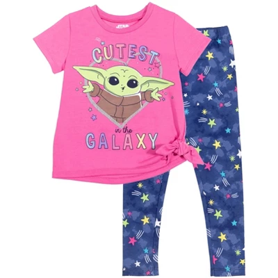 Star Wars The Mandalorian The Child Girls T-Shirt And Leggings Outfit Set Little Kid - Image 7
