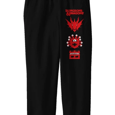 Dungeons & Dragons Icons Boy's Black Jogger Pants