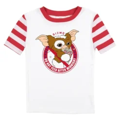 Gremlins Gizmo Do Not Feed After Midnight Boy's Red & White Striped Sleep Set