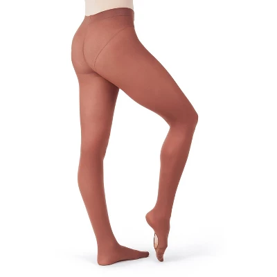 Capezio Ultra Soft Self Knit Waistband Transition Tight - Girls & Toddler - Image 6