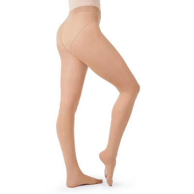 Capezio Ultra Soft Self Knit Waistband Transition Tight - Girls & Toddler - Image 10