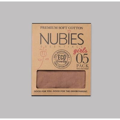 Nubies Essentials Girls' 5pk Underwear - Golden - Image 3
