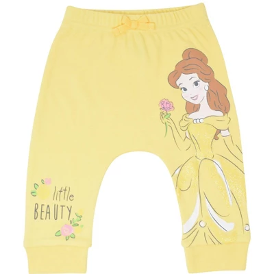 Disney Princess Belle Aurora Cinderella Baby Girls 3 Pack Pants Newborn To Infant - Image 3