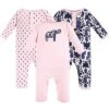 Yoga Sprout Baby Girl Cotton Coveralls 3pk, Ikat Elephant