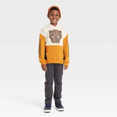 Boys' Marvel Black Panther Wakanda Forever Fleece Sweatshirt - Orange - Image 2
