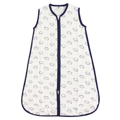 Hudson Baby Infant Boy Muslin Cotton Sleeveless Wearable Sleeping Bag, Sack, Blanket, Football - Image 3