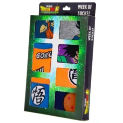 Dragon Ball Super Broly Movie Kids Week Of Socks 7-Pairs Mix And Match Box Set Multicoloured