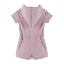 Andy & Evan Infant Hooded French Terry Romper Pink, Size 6-9 Months