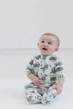 Star Wars The Mandalorian The Child Baby Zip Up Sleep N' Play Coverall Newborn To Infant
