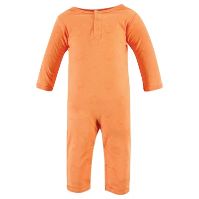 Hudson Baby Unisex Baby Cotton Coveralls, Pumpkin Truck - Image 4