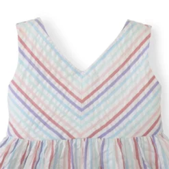 Hope & Henry Girls' Seersucker Swing Dress, Kids