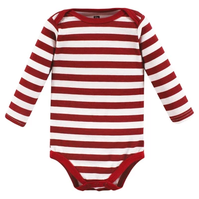 Hudson Baby Unisex Baby Cotton Long-Sleeve Bodysuits, Sports Stripes - Image 6