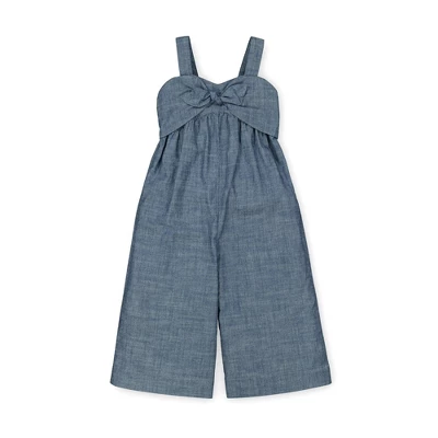 Hope & Henry Girls' Bow Front Wide Leg Jumpsuit, Toddler - Image 13