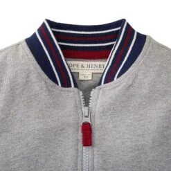 Hope & Henry Boys' French Terry Baseball Jacket, Infant