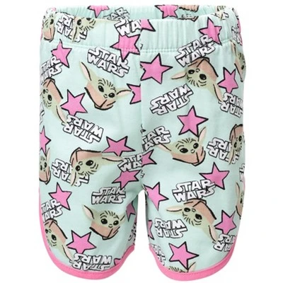 Star Wars The Child T-Shirt And French Terry Shorts Outfit Set Blue / Pink - Image 2