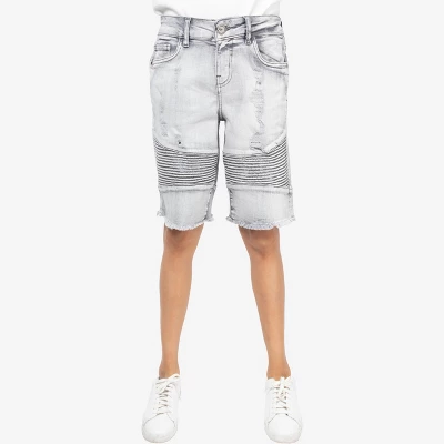 X RAY Boys Moto Biker Jean Shorts Slim Fit Boys Denim Shorts Stretch Washed Distressed - Image 7