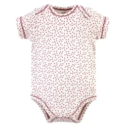 Touched By Nature Baby Girl Organic Cotton Bodysuits 5pk, Cherry Blossom