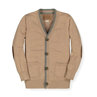 Hope & Henry Boys' Tipped Cardigan With Elbow Patches, Kids - Image 11