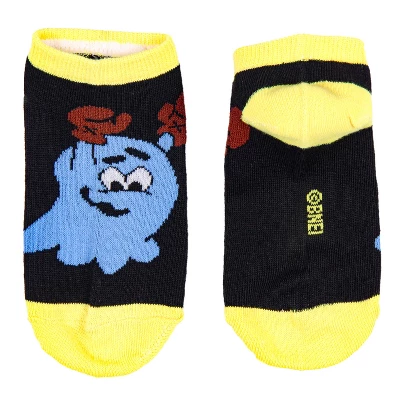 Pac-Man Multi-Character Design Kids Ankle No-Show Socks 4 Pairs Multicoloured - Image 3