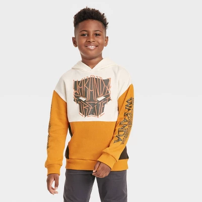 Boys' Marvel Black Panther Wakanda Forever Fleece Sweatshirt - Orange - Image 3