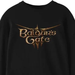 Dungeons & Dragons Baldur's Gate Logo Youth Black Long Sleeve Crew Neck Tee