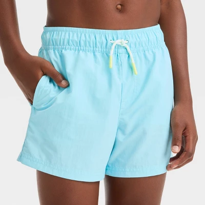 Boys' Solid Swim Shorts - Art Class™ Blue